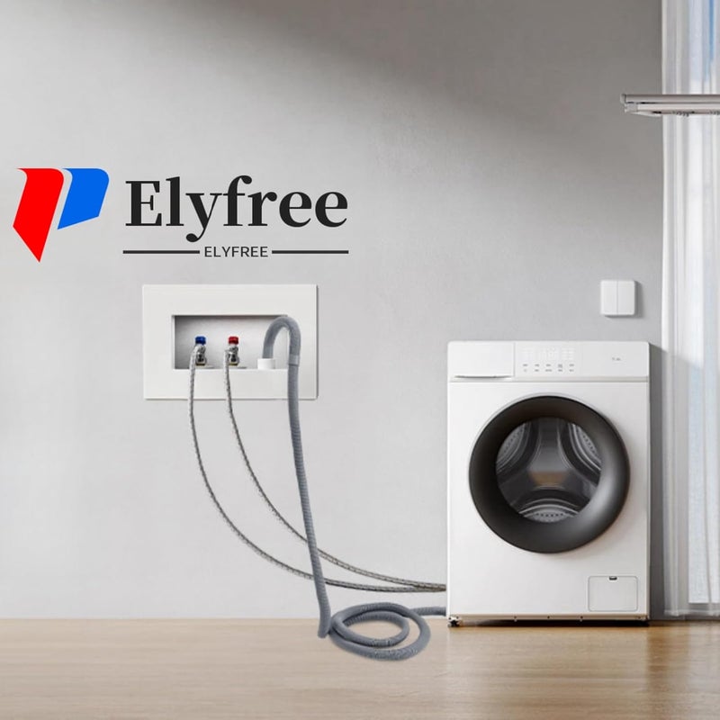 Elyfree Washing Machine Drain Hose, Flexible 23ft Universal Dishwasher Drain Hose Extension Kit, 4 Clamps & 1 U-Bend Hose Holder - Image 2